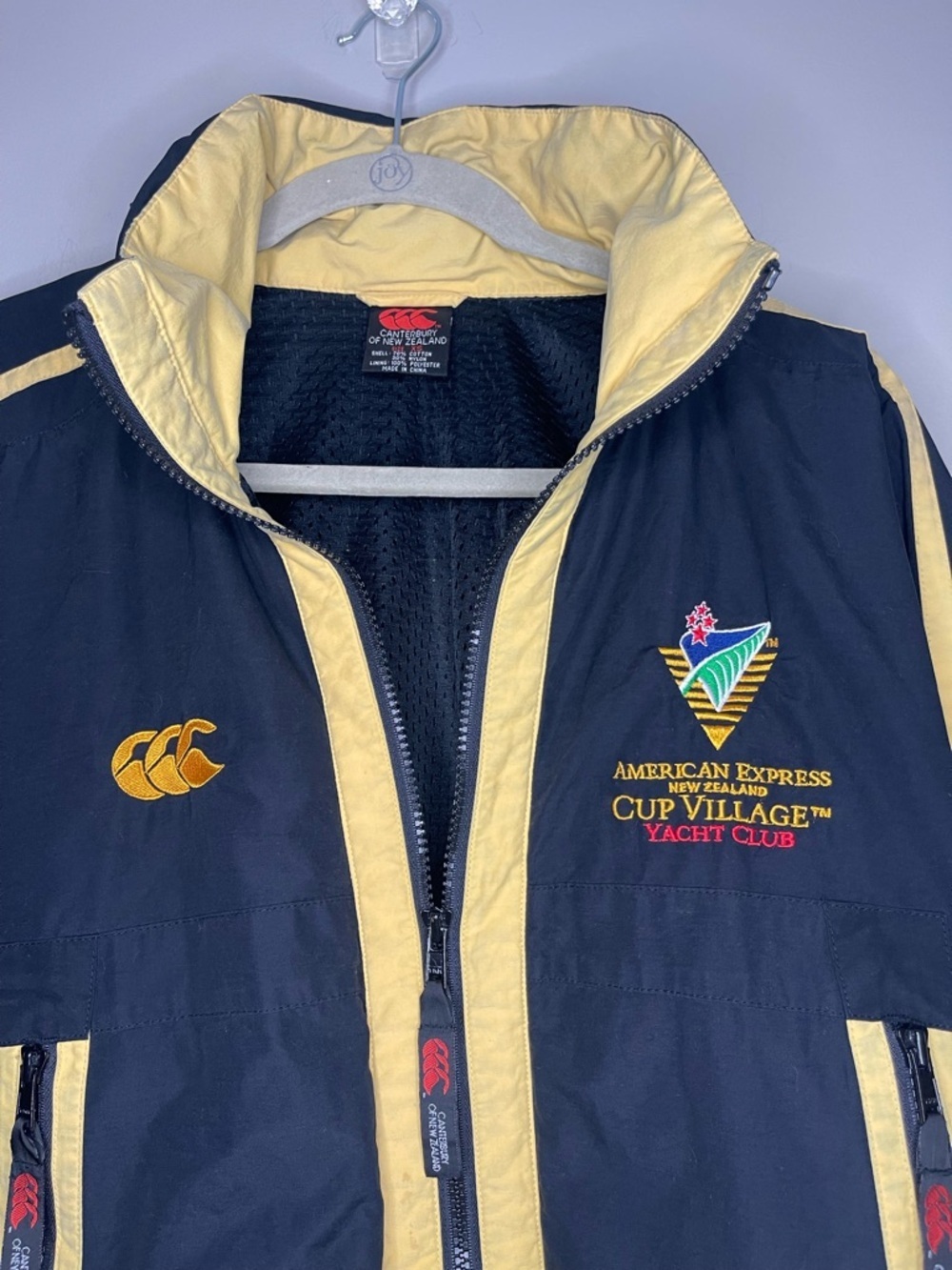 Canterbury Black & Yellow Athletic Windbreaker Jacket - Picture 4 of 9